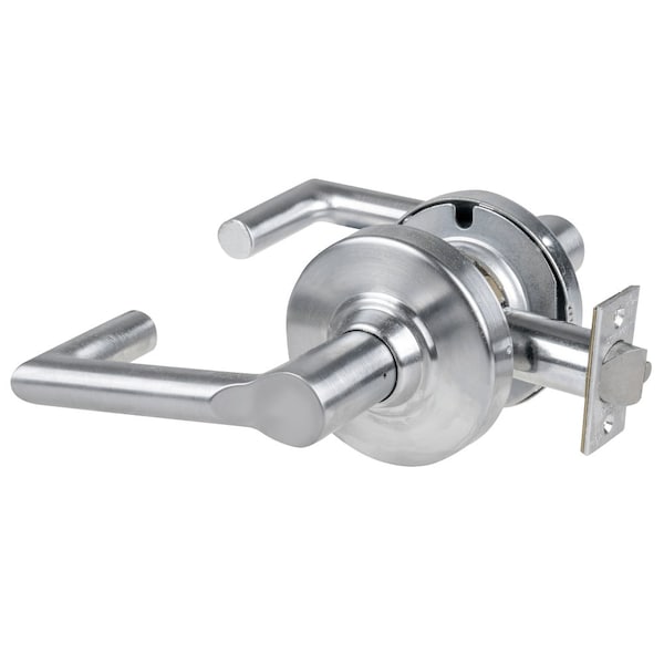 Schlage Grade 1 Passage Latch, Boardwalk Lever, Non-Keyed, Satin Chrome Finish, Non-Handed ND10S BRK 626 - main